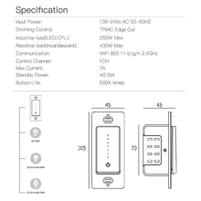 Load image into Gallery viewer, Wifi Smart Dimmer Light Switch
